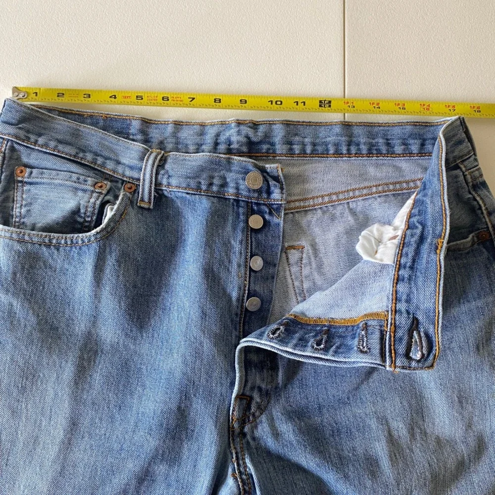 Levi's 501 XX Men's Jeans 36x34 Light Wash Straight Leg Button Fly